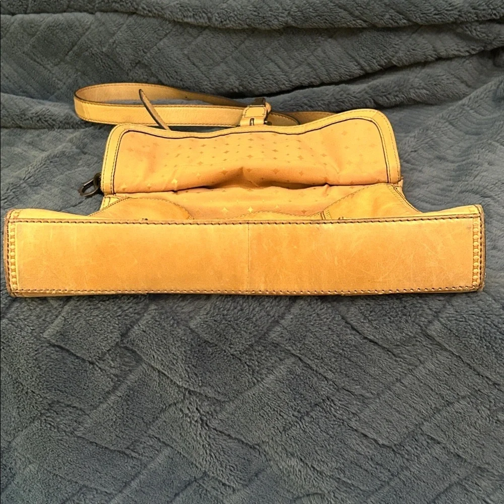 Fossil Yellow Leather Crossbody Bag